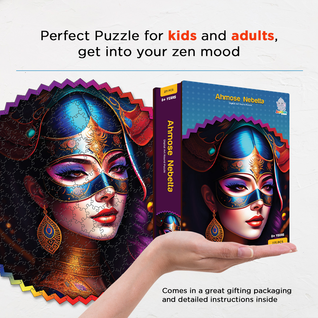 Ahmose Nebetta digital art puzzle for kids and adults a creative art base puzzle