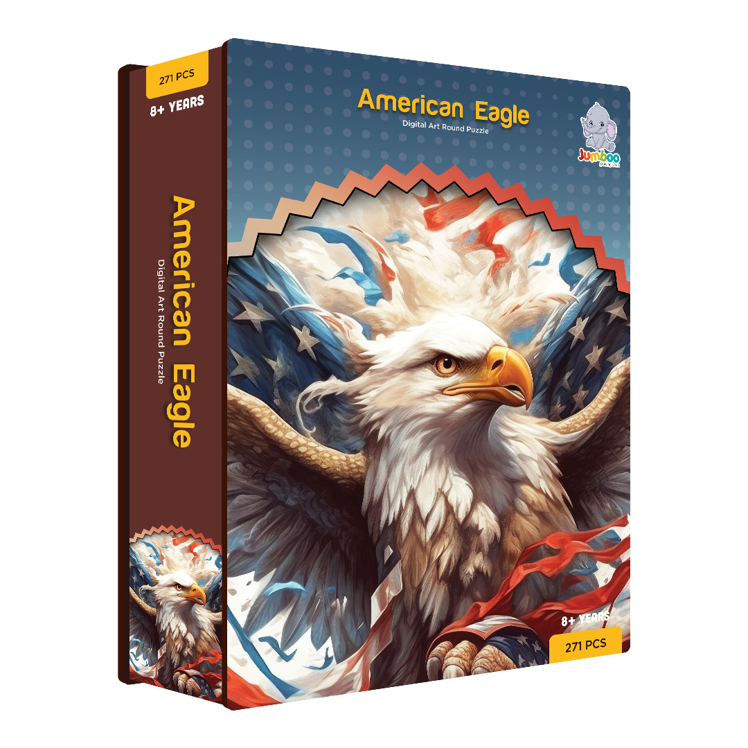 American Eagle digital art puzzle for kids and adults a creative art base puzzle