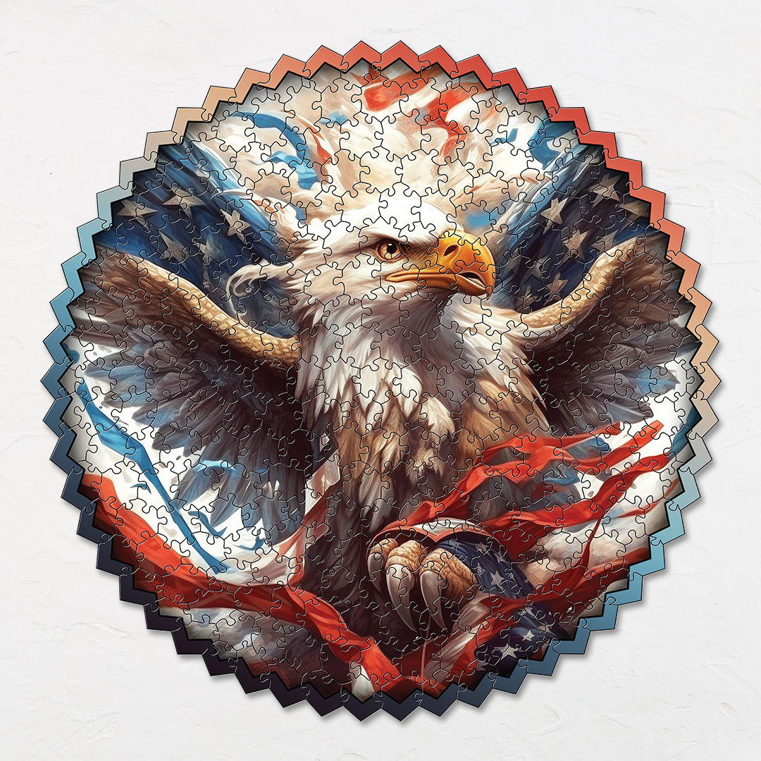 American Eagle digital art puzzle for kids and adults a creative art base puzzle