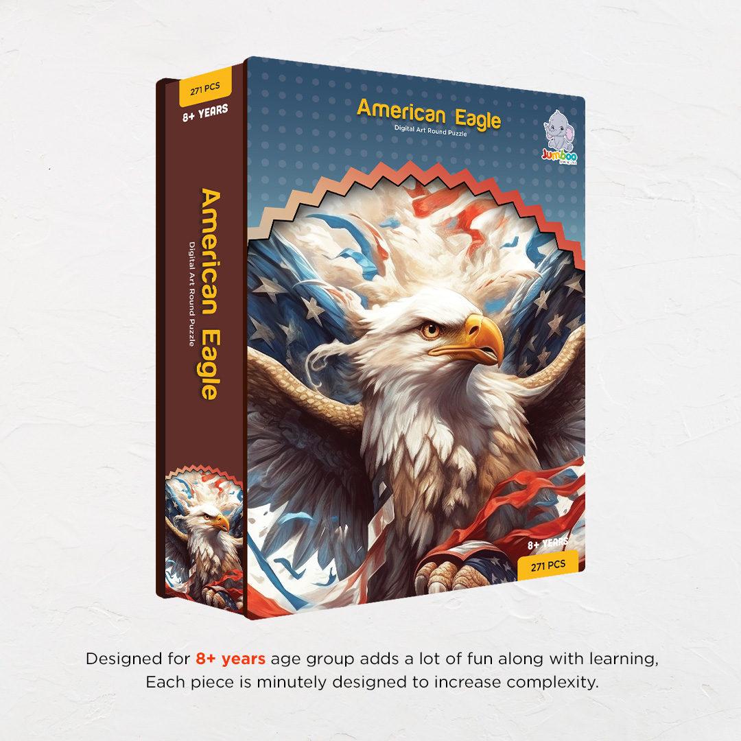 American Eagle digital art puzzle for kids and adults a creative art base puzzle