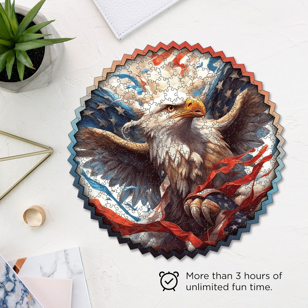 American Eagle digital art puzzle for kids and adults a creative art base puzzle