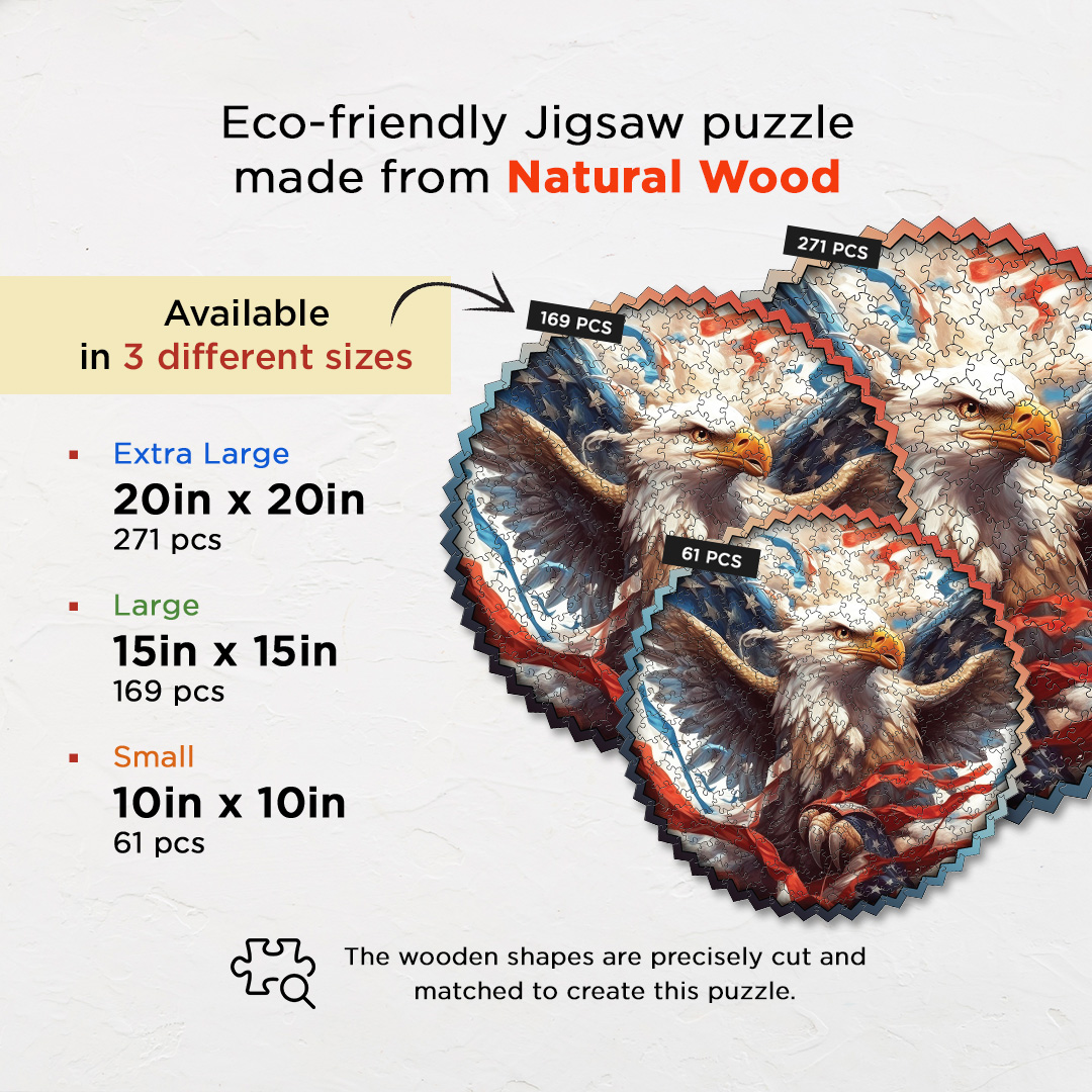 American Eagle digital art puzzle for kids and adults a creative art base puzzle