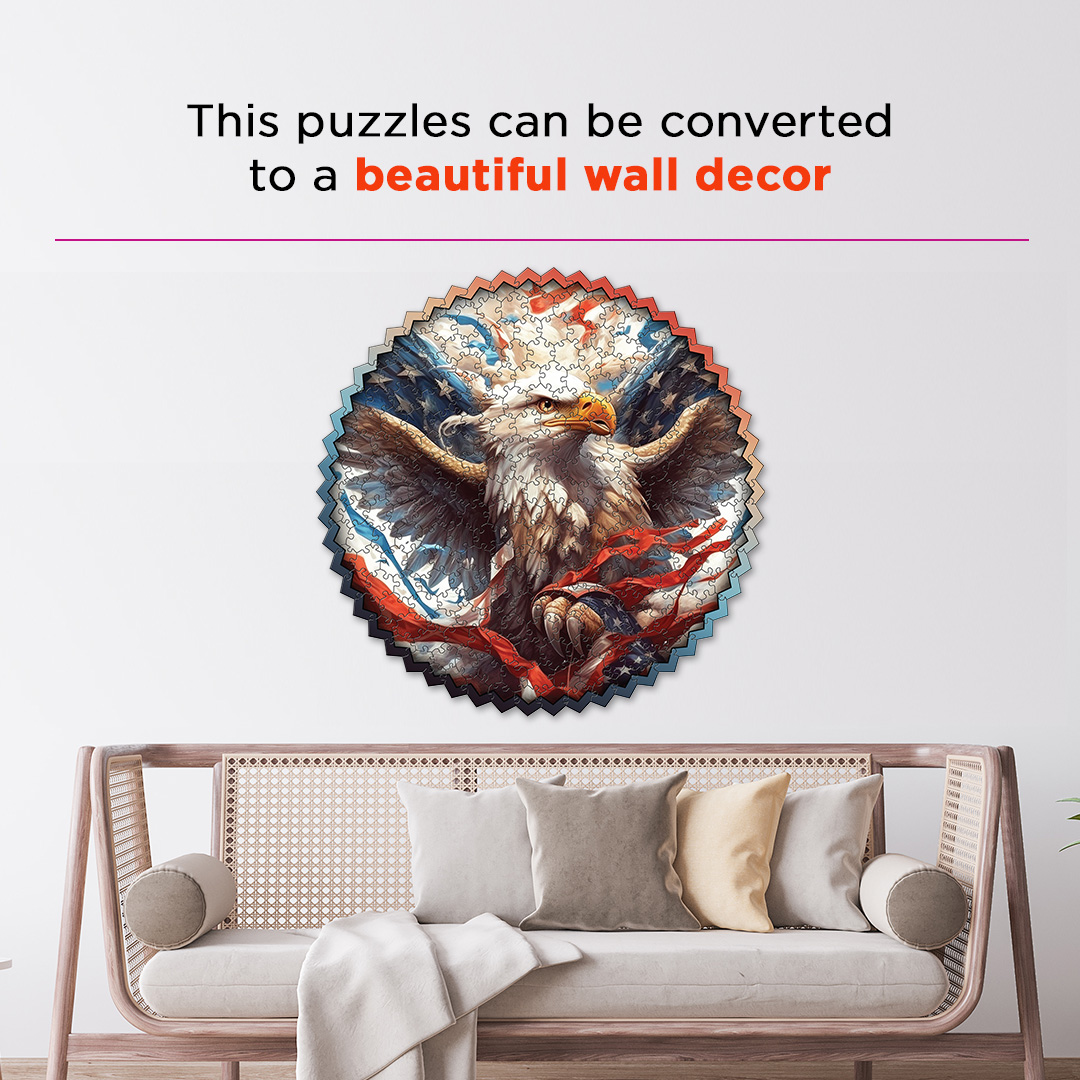 American Eagle digital art puzzle for kids and adults a creative art base puzzle