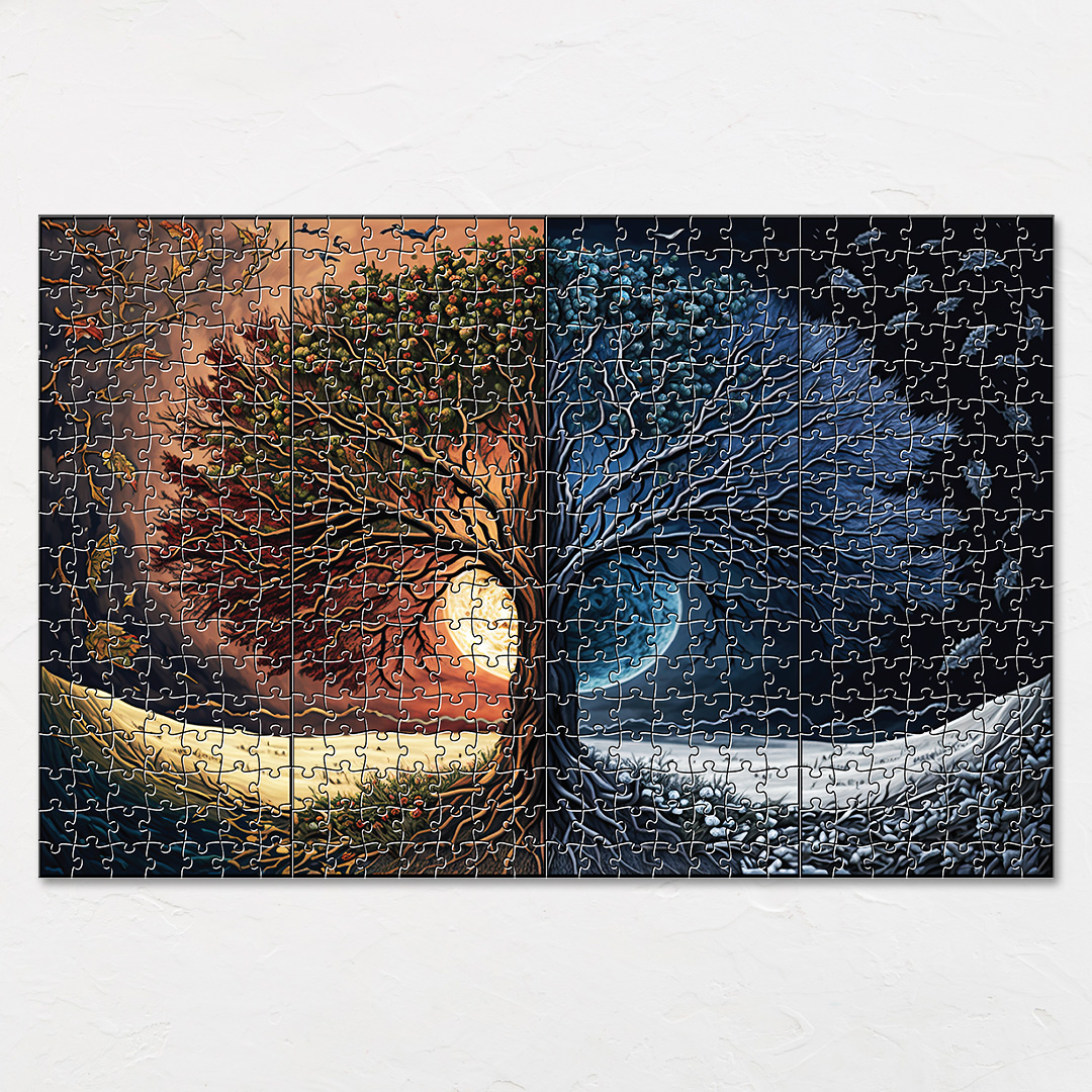 Autumn Fall Fantasy unique jigsaw puzzles created to bring a live décor