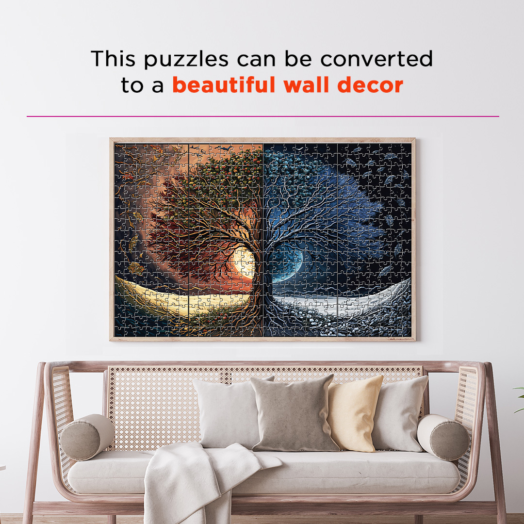 Autumn Fall Fantasy unique jigsaw puzzles created to bring a live décor