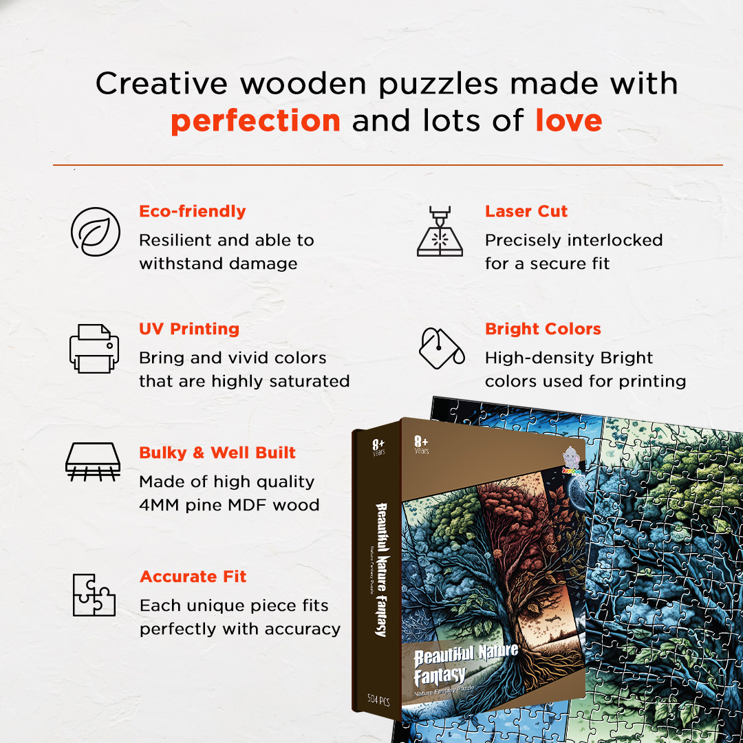 Beautiful Nature Fantasy unique jigsaw puzzles created to bring a live décor