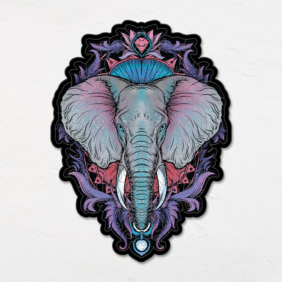 Big Elephant creative jigsaw puzzle for kids and adults includes different custom shapes