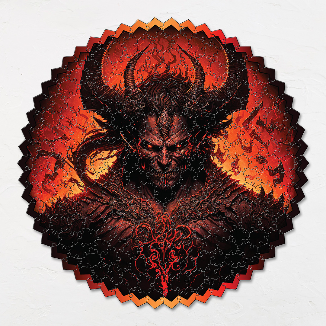 Burning Monster digital art puzzle for kids and adults a creative art base puzzle