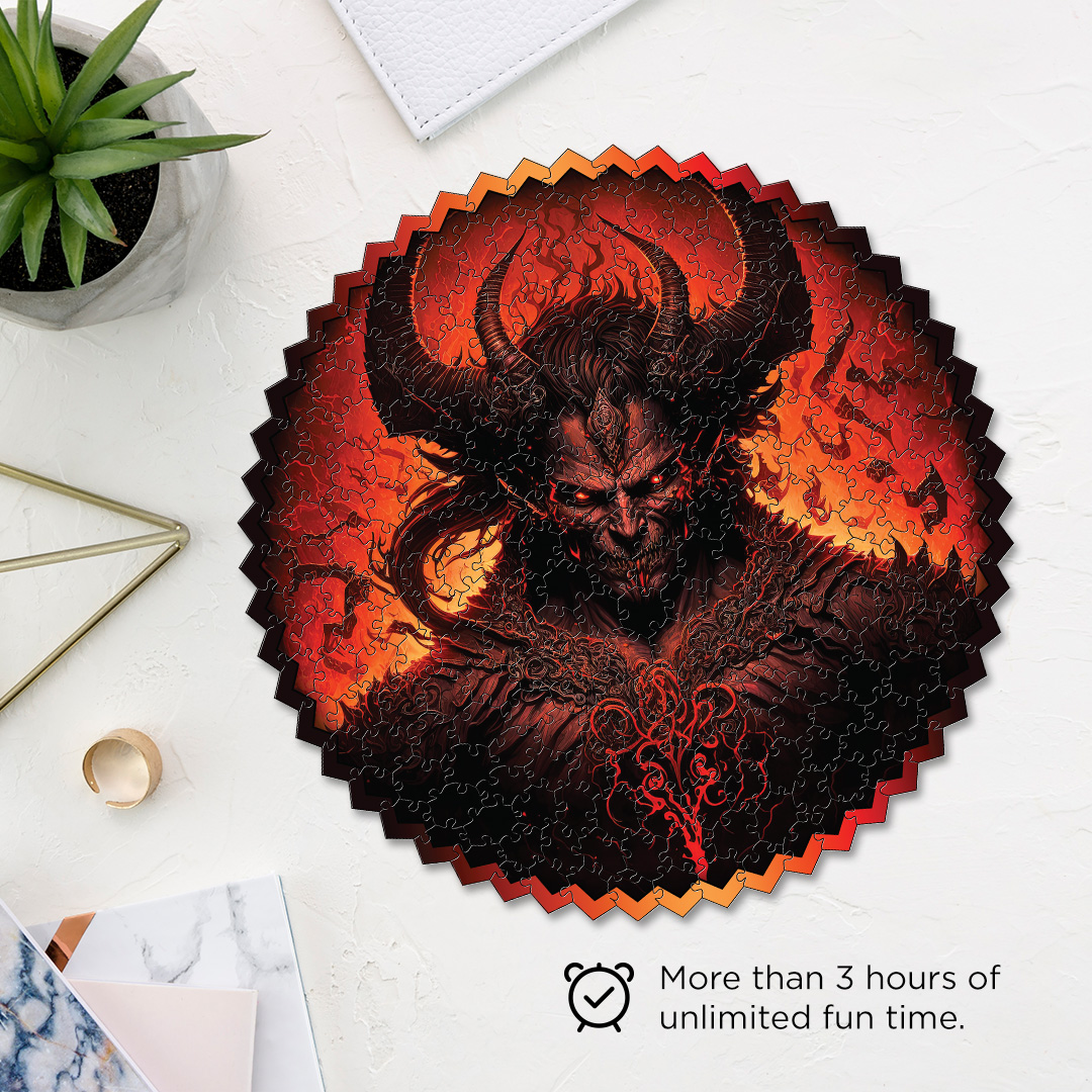 Burning Monster digital art puzzle for kids and adults a creative art base puzzle