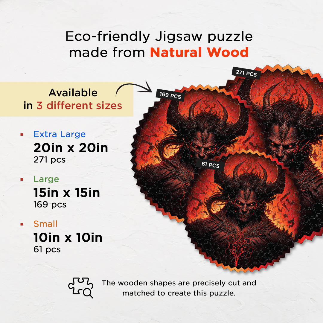 Burning Monster digital art puzzle for kids and adults a creative art base puzzle