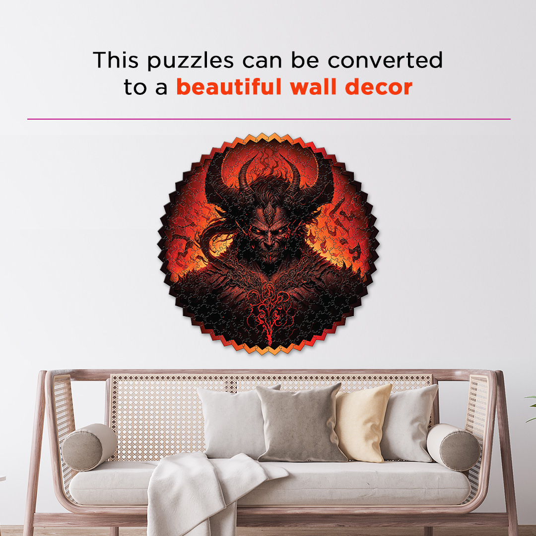 Burning Monster digital art puzzle for kids and adults a creative art base puzzle