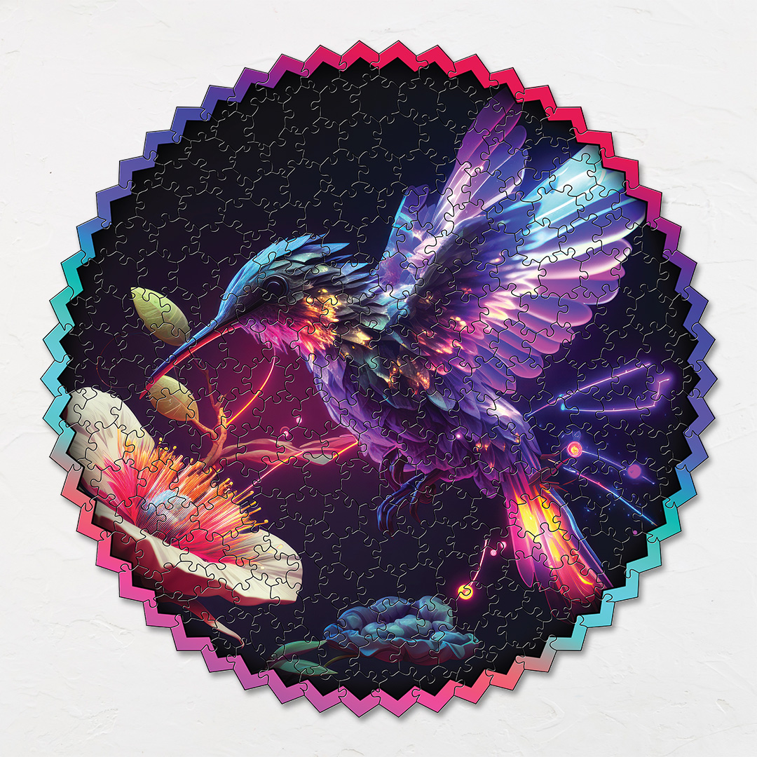 Calm kingfisher digital art puzzle for kids and adults a creative art base puzzle