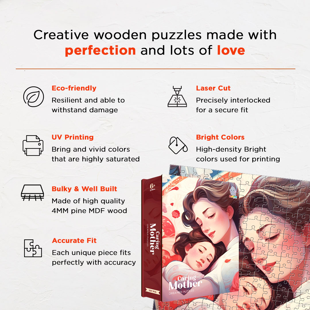 Caring Mother is a jigsaw puzzle filled with amazing dream concept