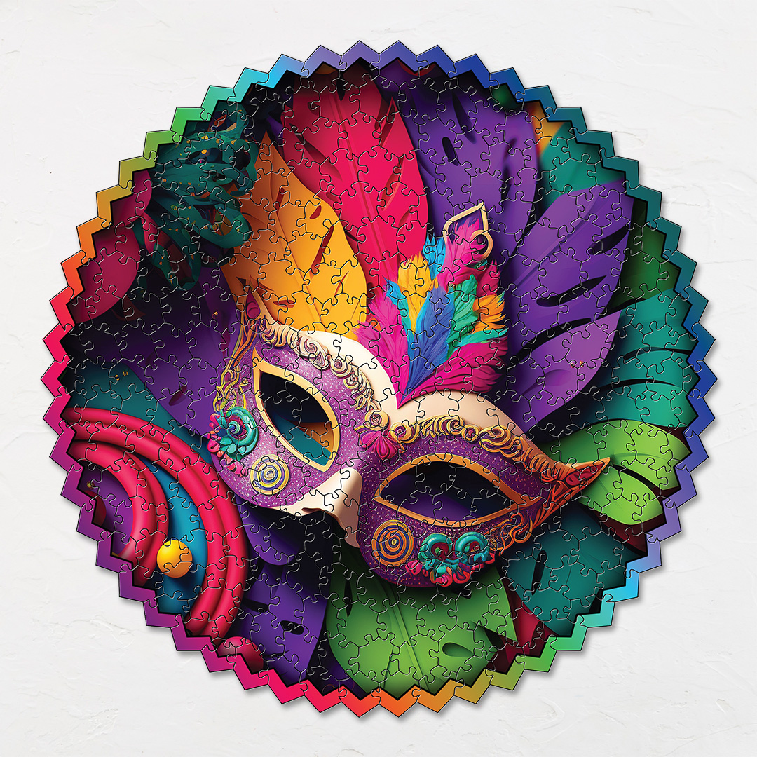 Carnival Masks digital art puzzle for kids and adults a creative art base puzzle