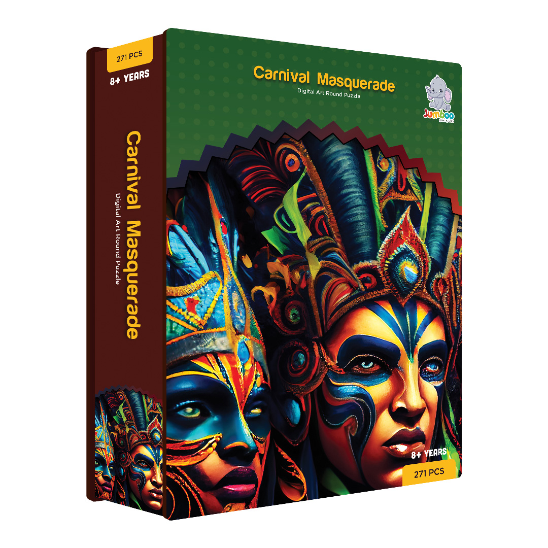 Carnival Masquerade digital art puzzle for kids and adults a creative art base puzzle