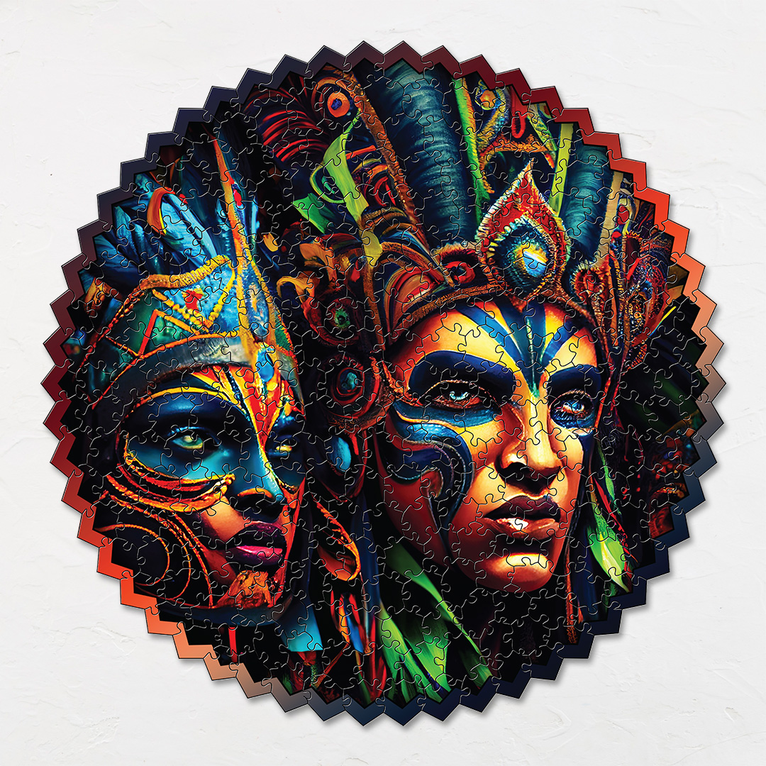 Carnival Masquerade digital art puzzle for kids and adults a creative art base puzzle