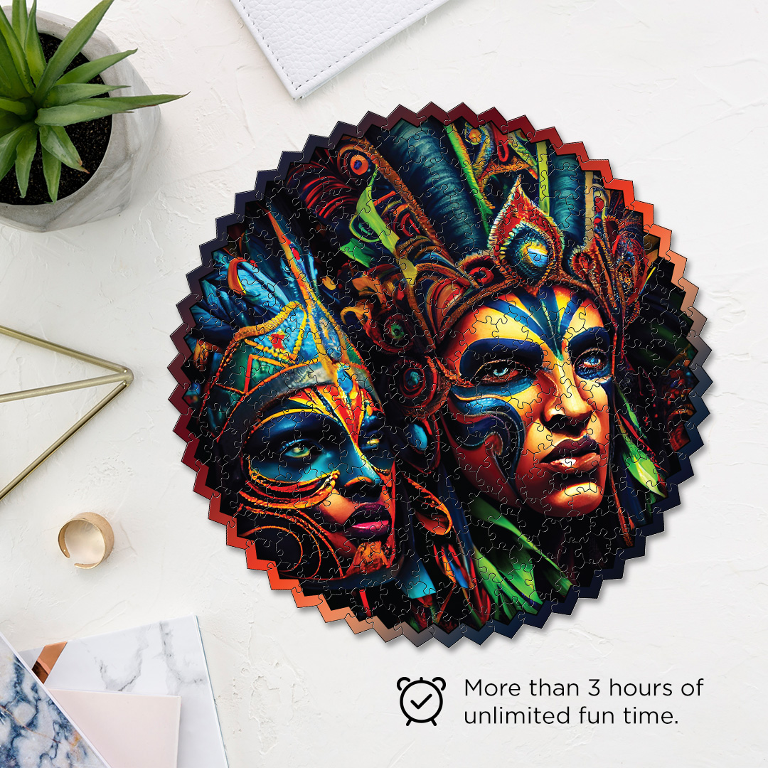 Carnival Masquerade digital art puzzle for kids and adults a creative art base puzzle