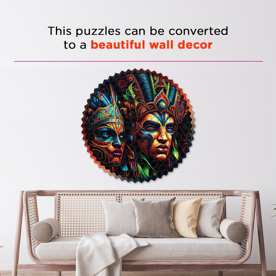 Carnival Masquerade digital art puzzle for kids and adults a creative art base puzzle