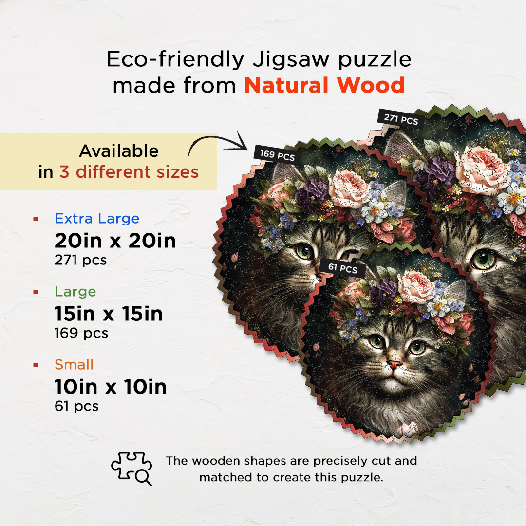 Cat Florence digital art puzzle for kids and adults a creative art base puzzle