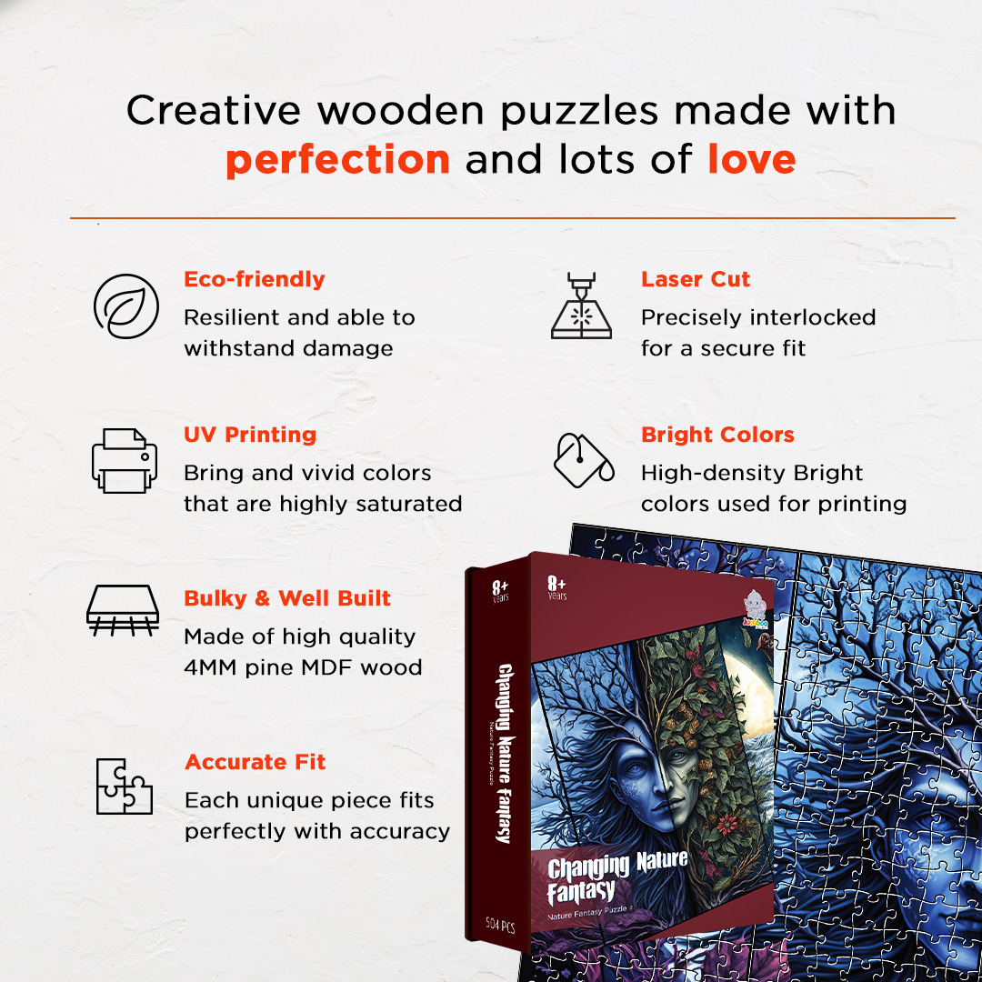 Changing Nature Fantasy unique jigsaw puzzles created to bring a live décor