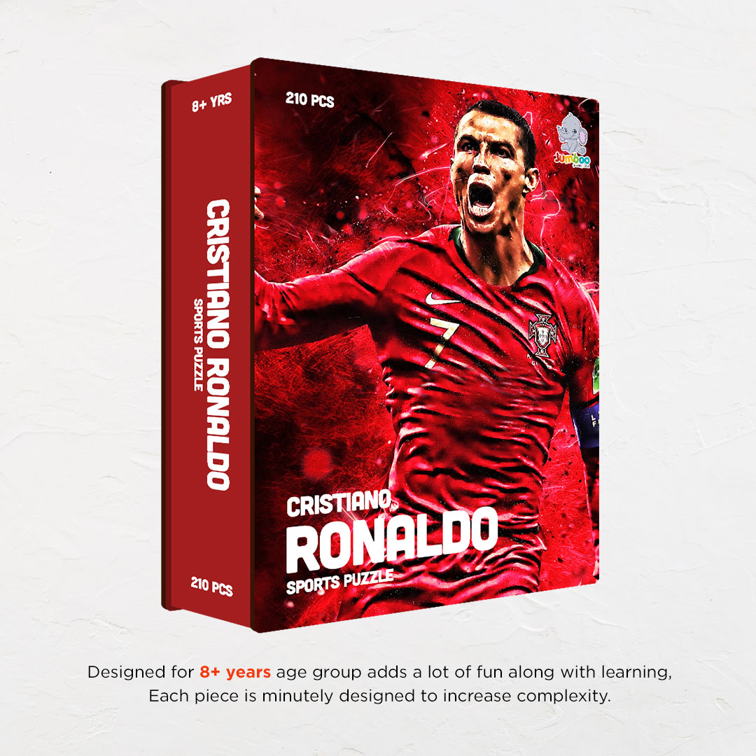 Cristiano Ronaldo jigsaw puzzle created for the football lovers with unique shapes