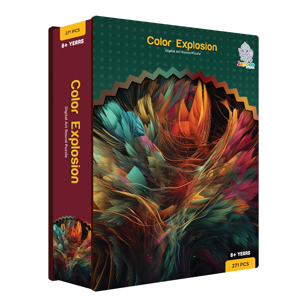 Color Explosion digital art puzzle for kids and adults a creative art base puzzle