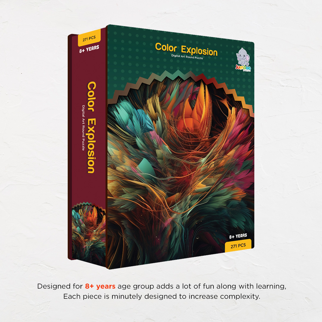 Color Explosion digital art puzzle for kids and adults a creative art base puzzle