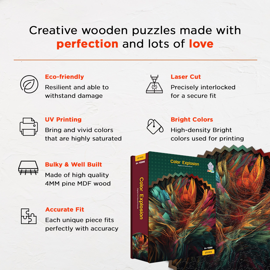 Color Explosion digital art puzzle for kids and adults a creative art base puzzle