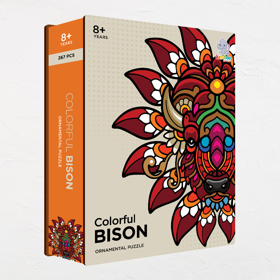 Colorful Bison Ornamental Puzzle designed precisely to bring amazing fun time