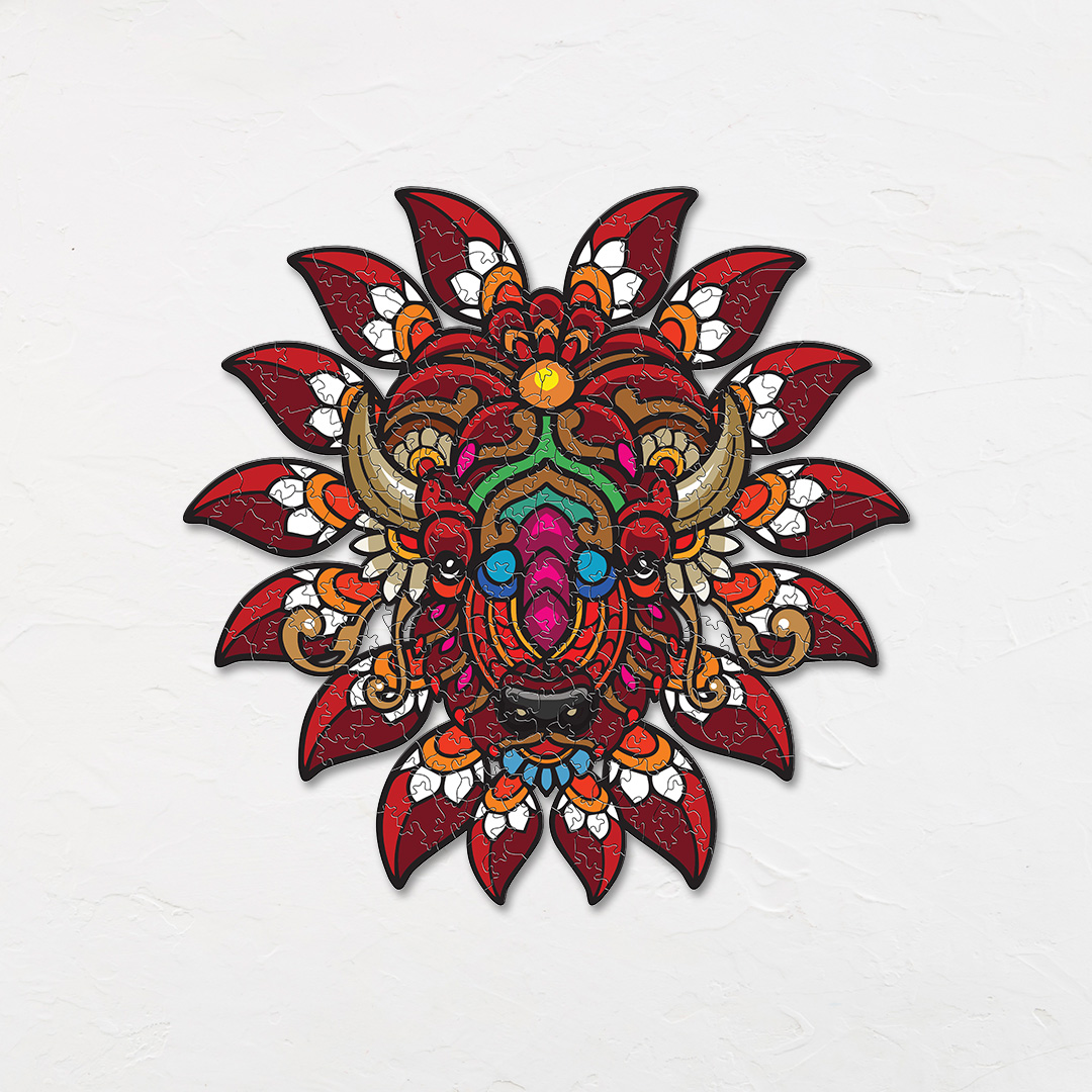Colorful Bison Ornamental Puzzle designed precisely to bring amazing fun time