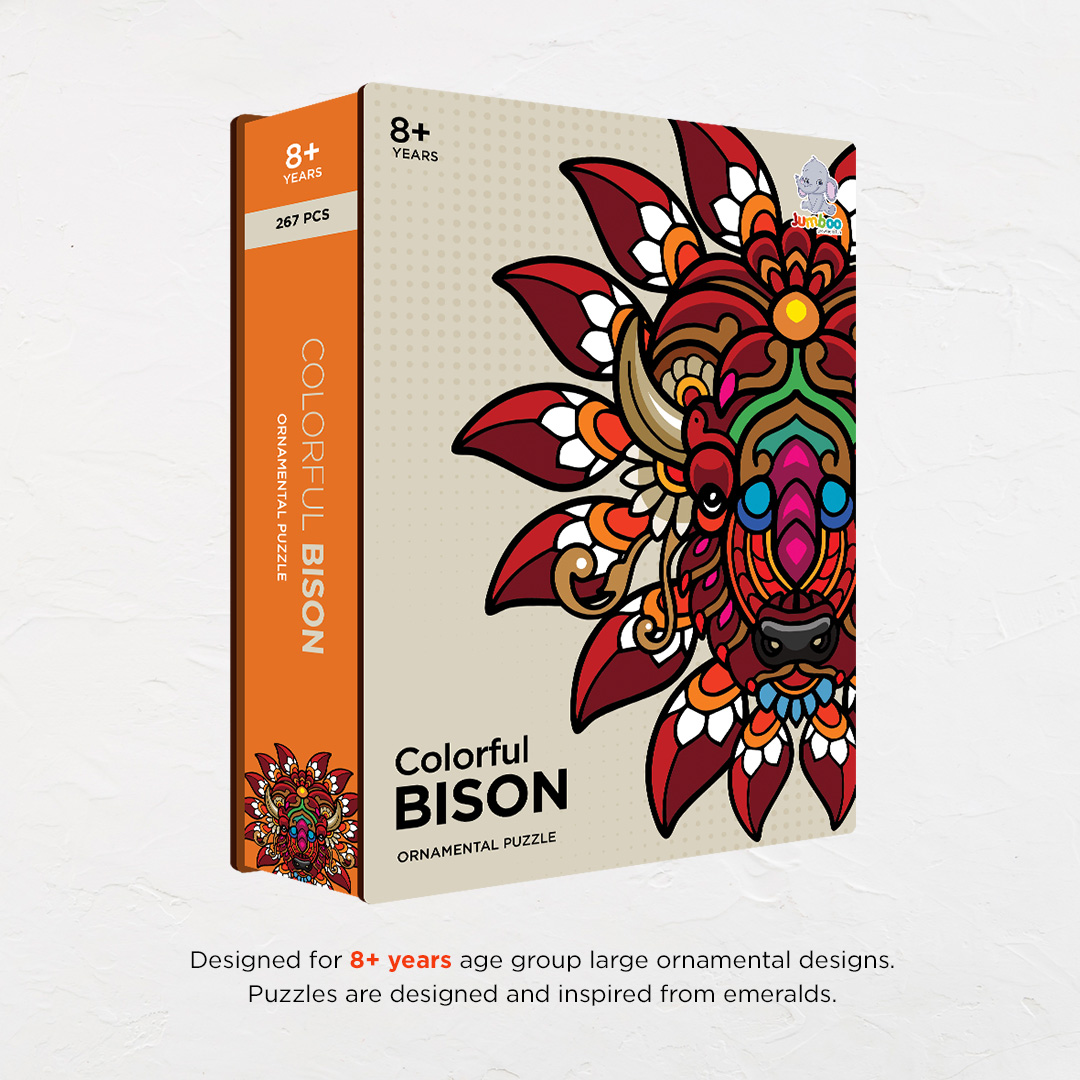 Colorful Bison Ornamental Puzzle designed precisely to bring amazing fun time