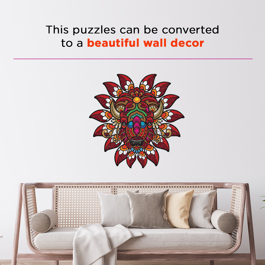 Colorful Bison Ornamental Puzzle designed precisely to bring amazing fun time