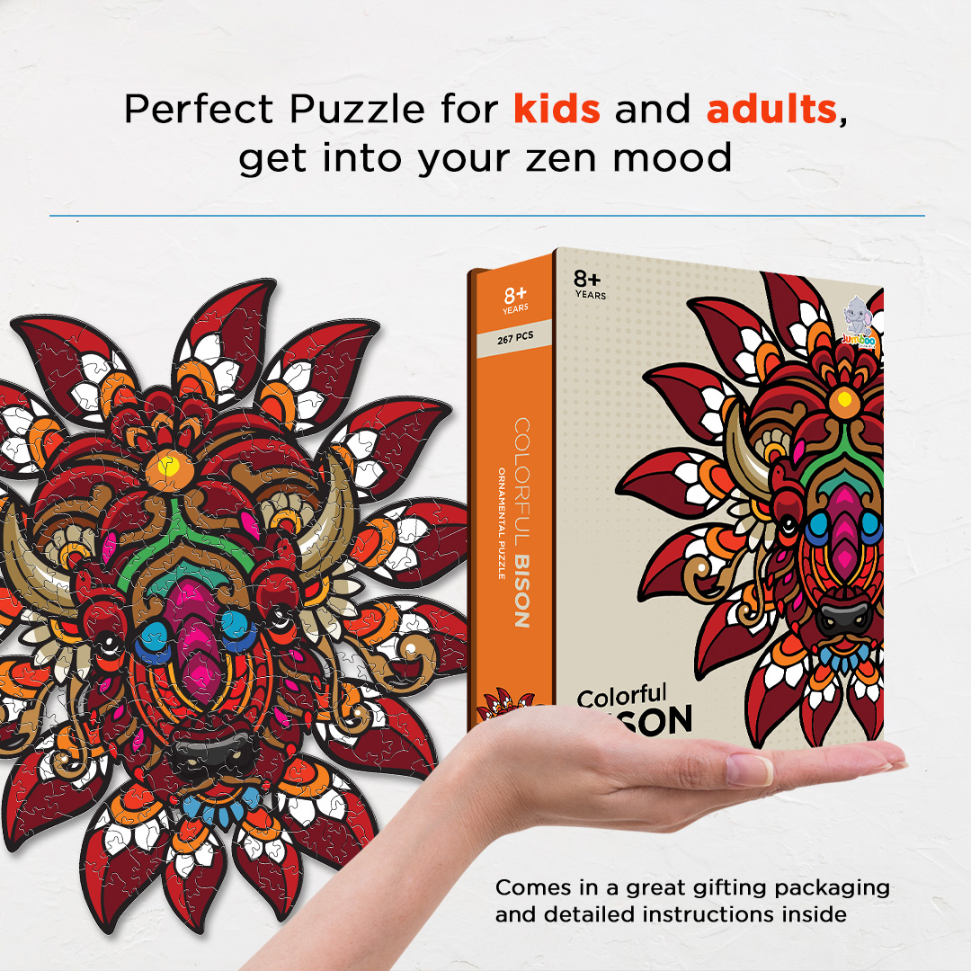 Colorful Bison Ornamental Puzzle designed precisely to bring amazing fun time
