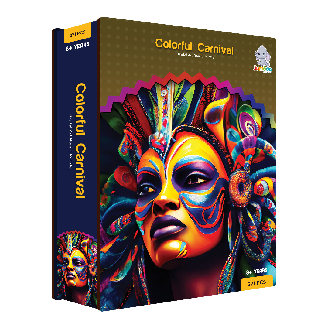 Colorful Carnival digital art puzzle for kids and adults a creative art base puzzle