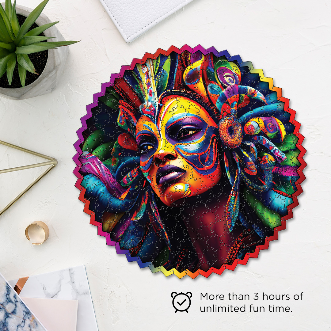 Colorful Carnival digital art puzzle for kids and adults a creative art base puzzle