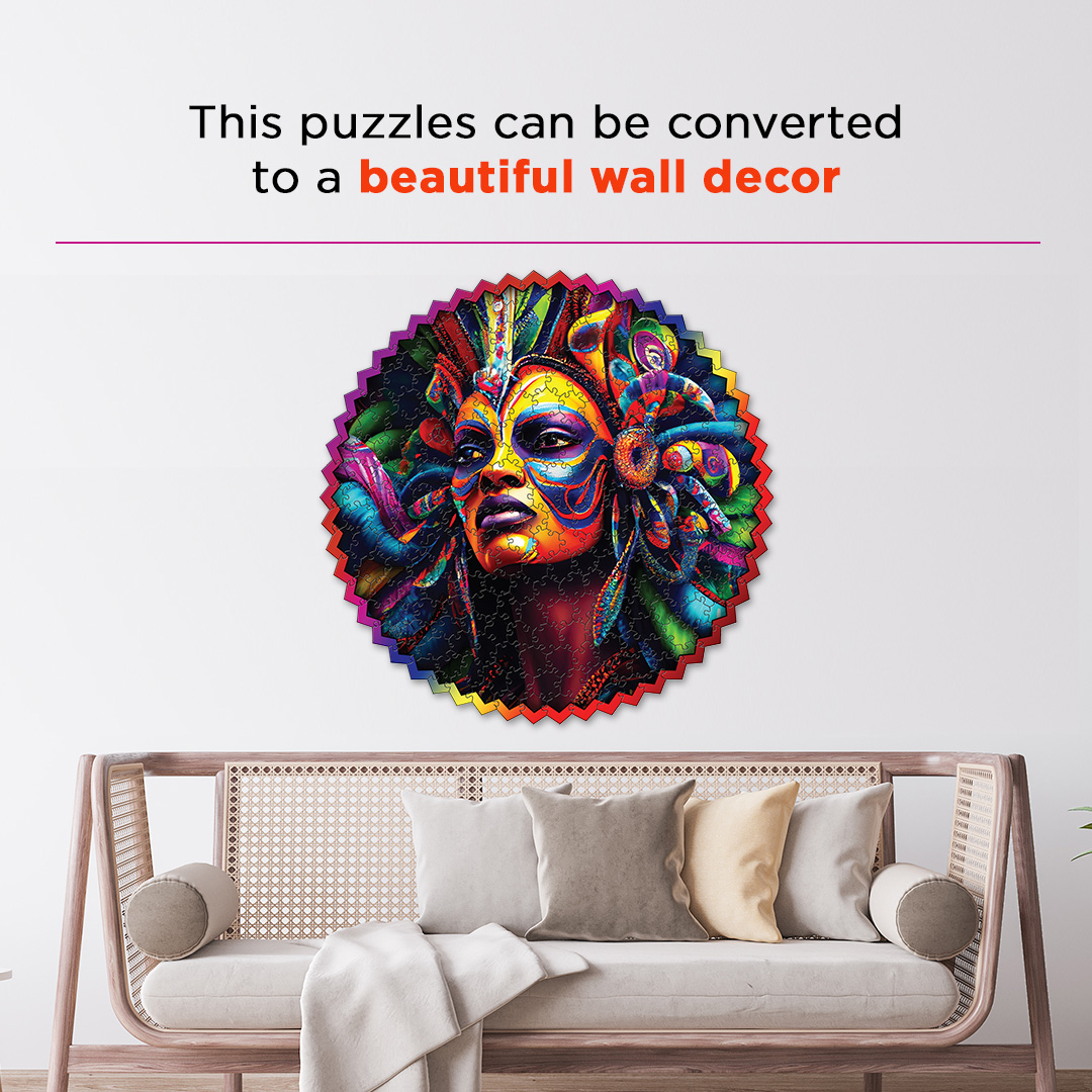 Colorful Carnival digital art puzzle for kids and adults a creative art base puzzle