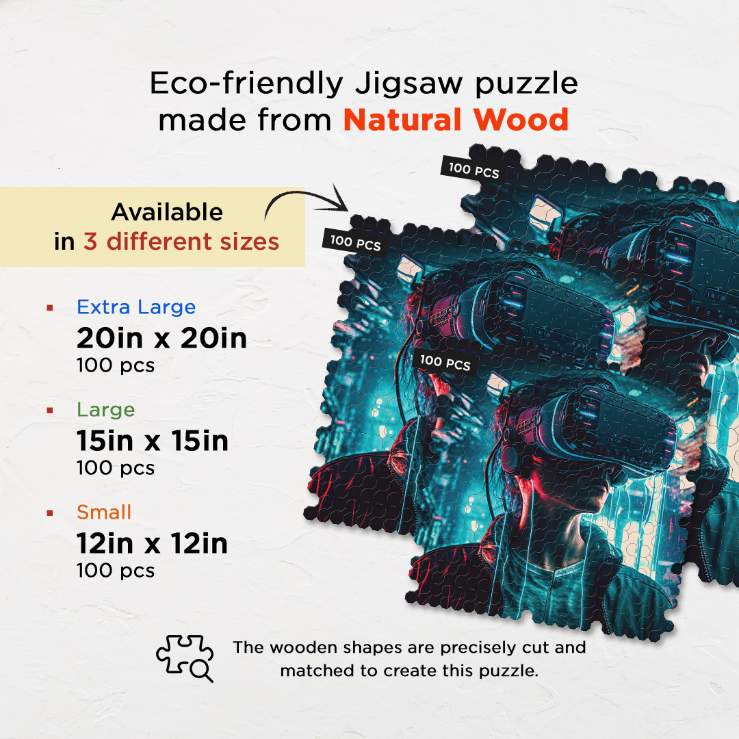 Danger Metaverse a futuristic new age Octagon combined shape jigsaw puzzle