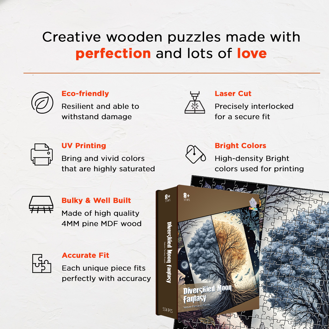 Diversified Moon Fantasy unique jigsaw puzzles created to bring a live décor