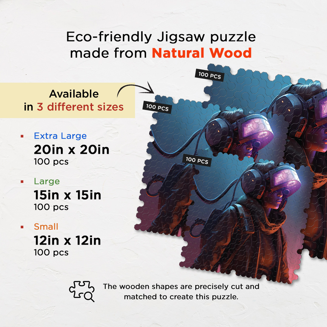 Diving into Thrill a futuristic new age Octagon combined shape jigsaw puzzle