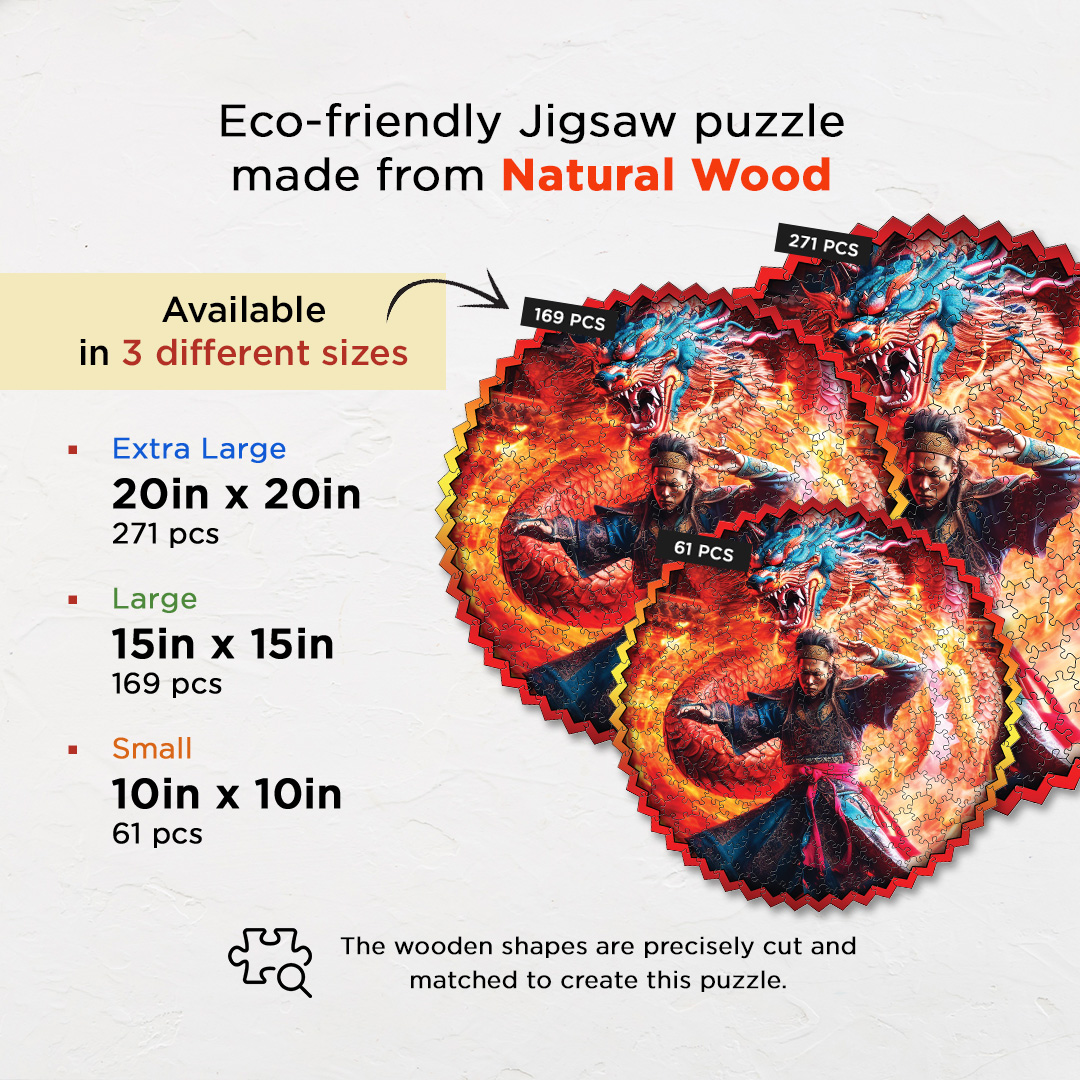 Dragon Fighter digital art puzzle for kids and adults a creative art base puzzle