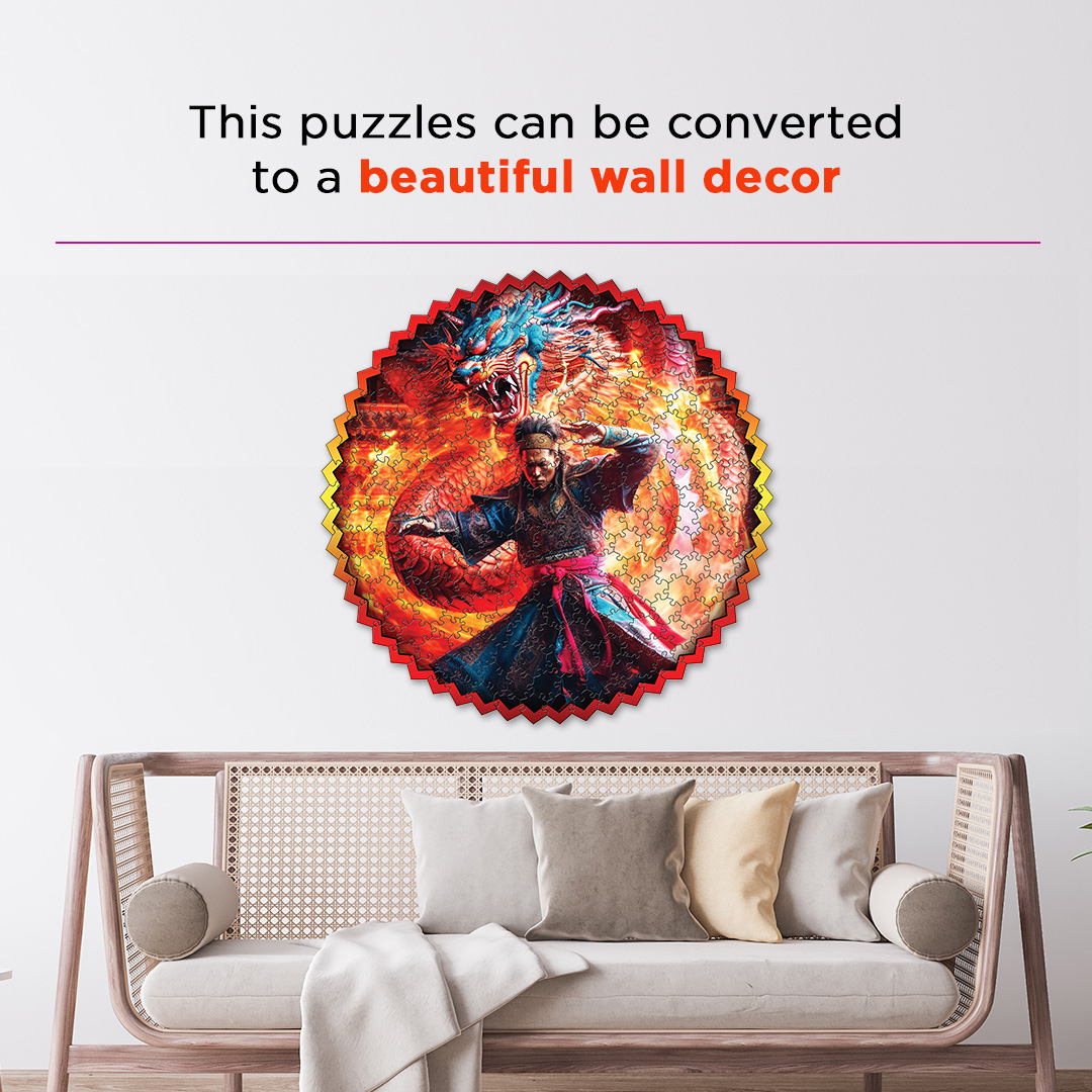Dragon Fighter digital art puzzle for kids and adults a creative art base puzzle