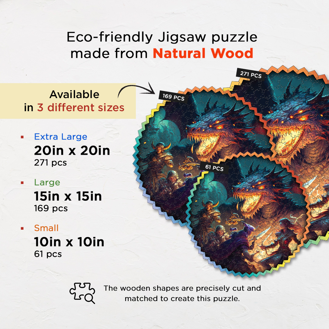 Dragon Slayer digital art puzzle for kids and adults a creative art base puzzle
