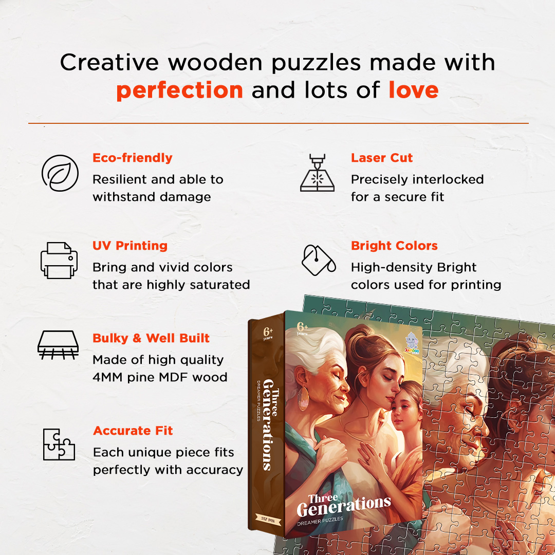 Three Generation is a jigsaw puzzle filled with amazing dream concept
