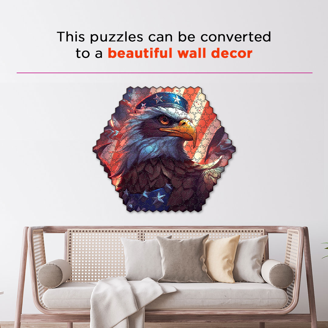 Eagle Sergant a hexagon shaped complex puzzle with innovative shapes