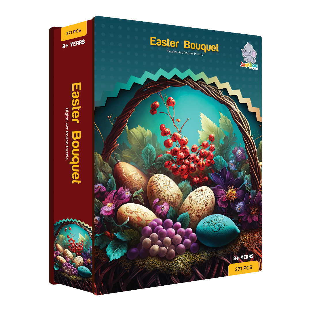 Easter Bouquet digital art puzzle for kids and adults a creative art base puzzle