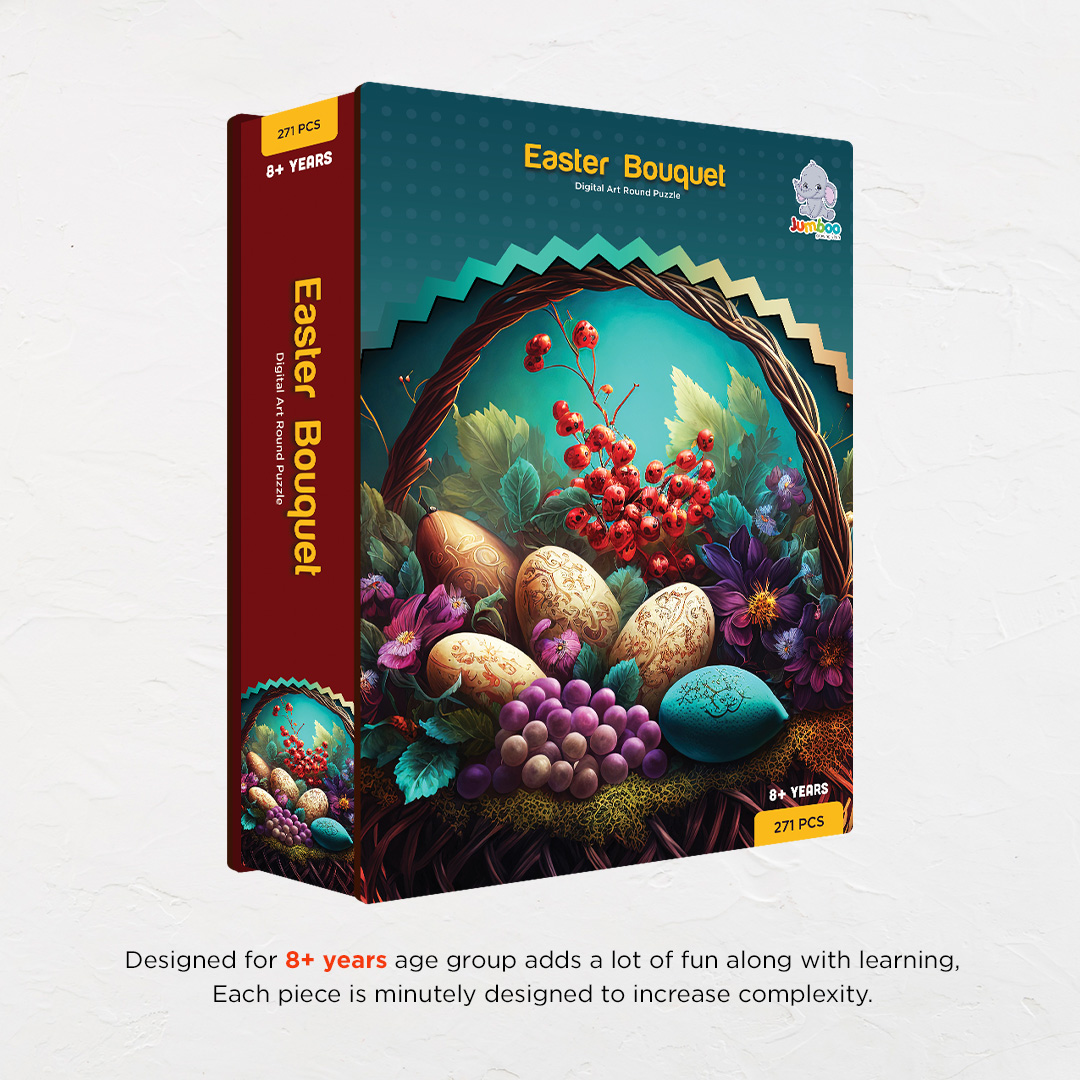 Easter Bouquet digital art puzzle for kids and adults a creative art base puzzle