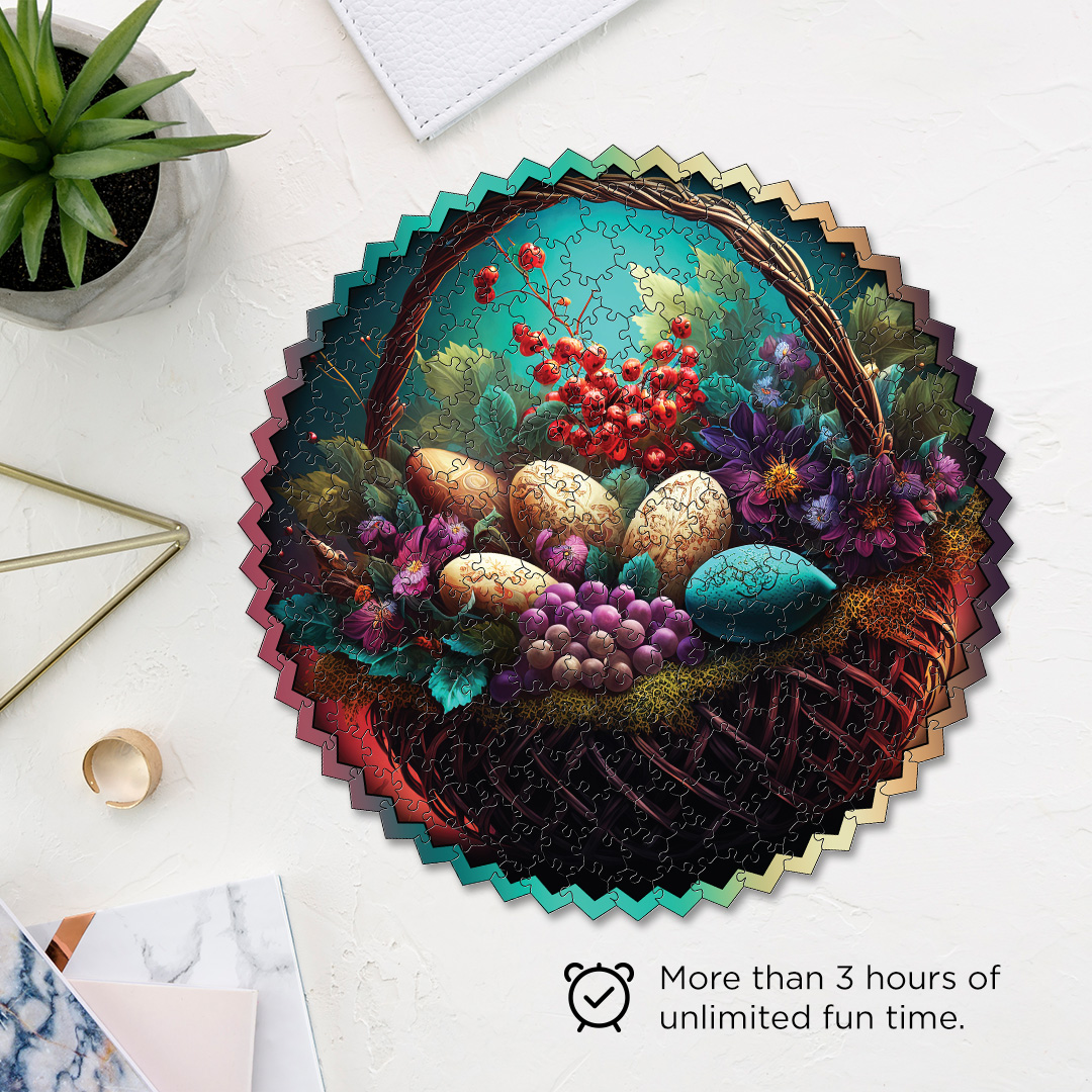 Easter Bouquet digital art puzzle for kids and adults a creative art base puzzle