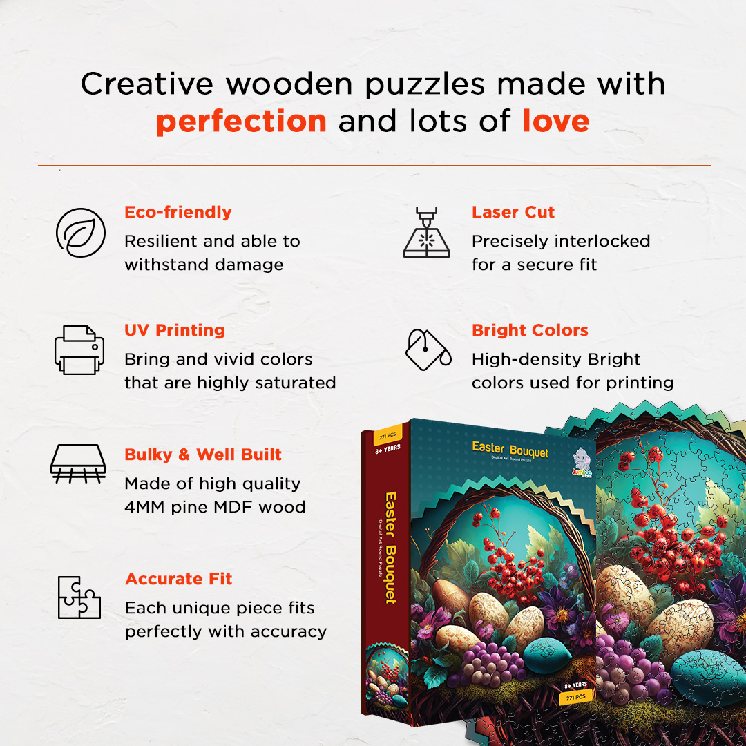 Easter Bouquet digital art puzzle for kids and adults a creative art base puzzle