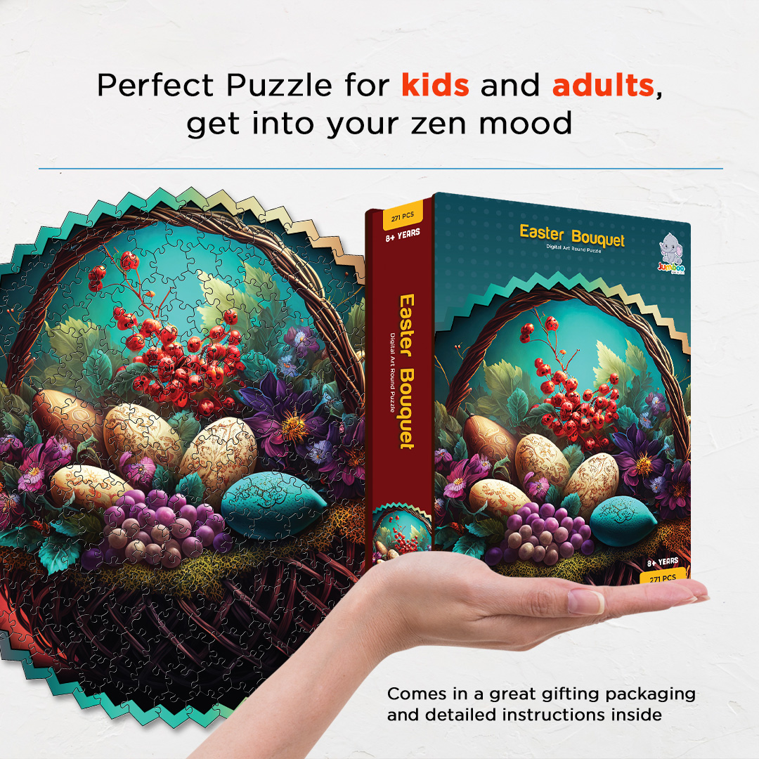 Easter Bouquet digital art puzzle for kids and adults a creative art base puzzle
