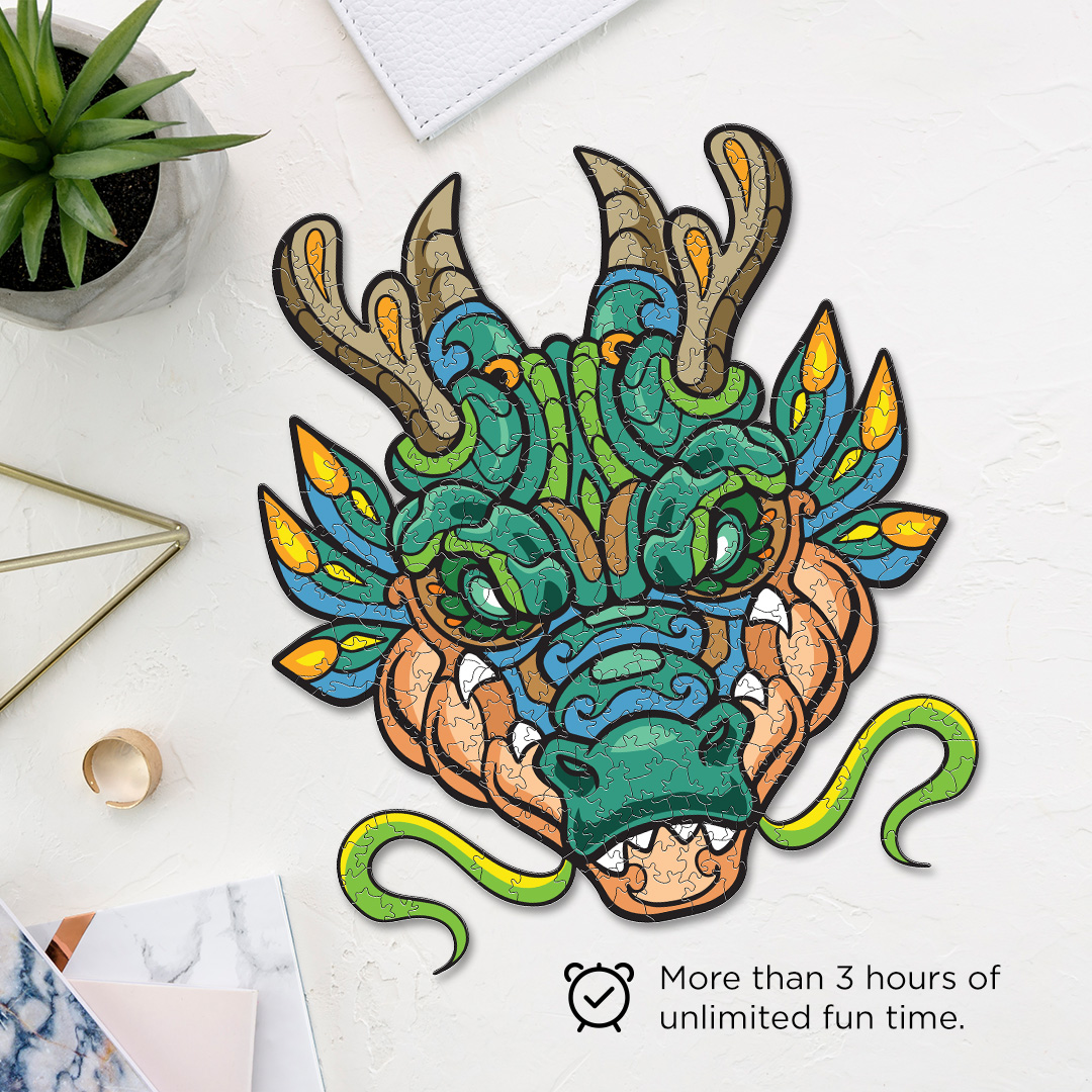 Emerald Dragon Ornamental Puzzle designed precisely to bring amazing fun time